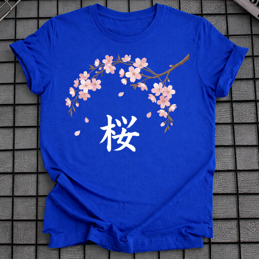 SAKURA KANJI KIRSCHBLÜTEN-T-SHIRT