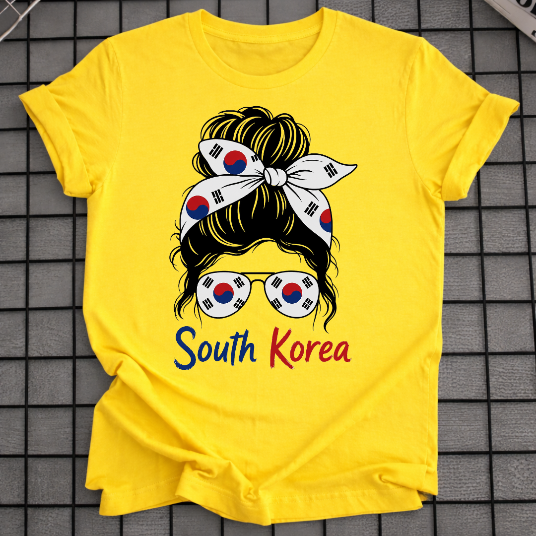SOUTH KOREA HAIR BUN T-SHIRT