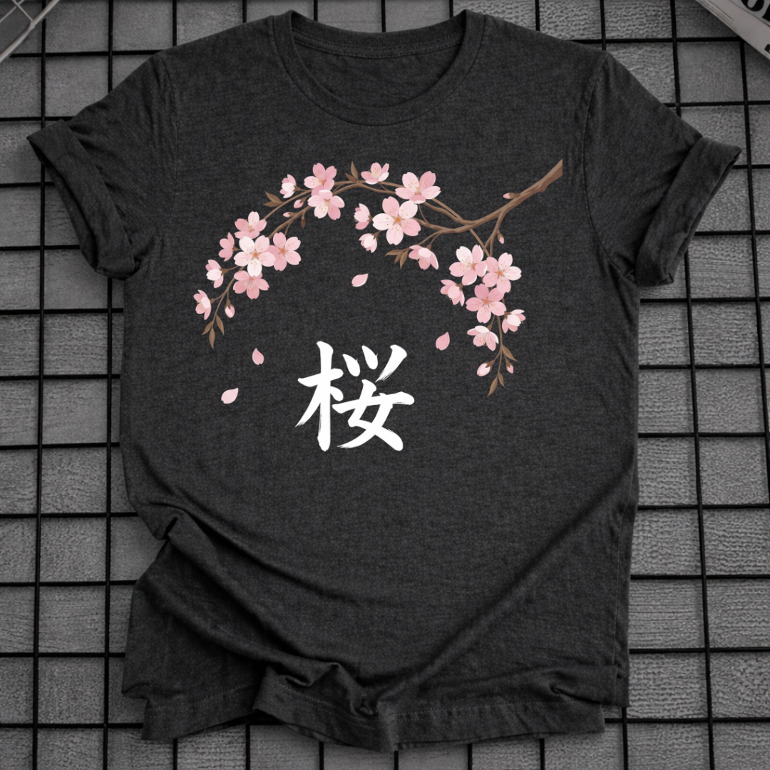 SAKURA KANJI KIRSCHBLÜTEN-T-SHIRT