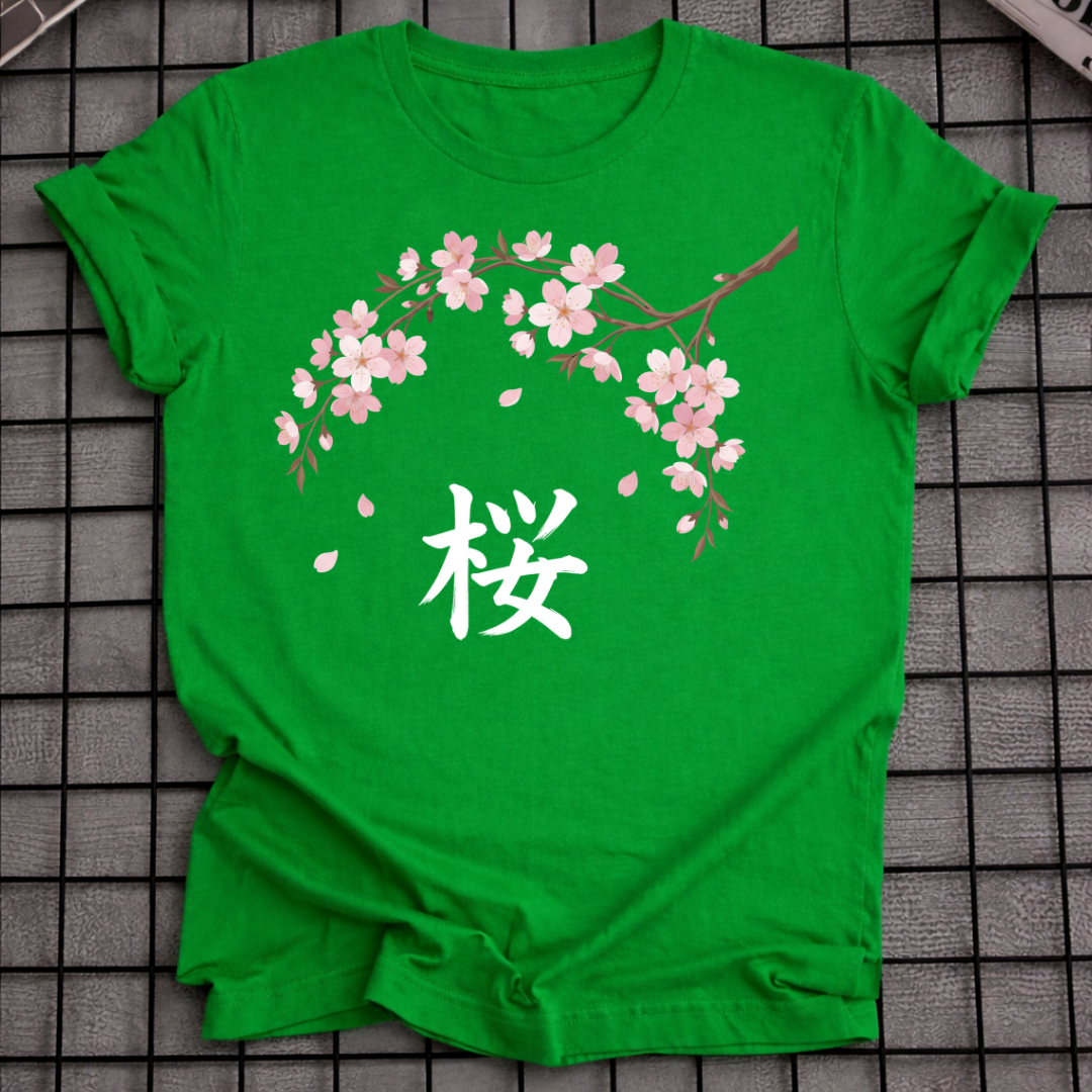 SAKURA KANJI KIRSCHBLÜTEN-T-SHIRT