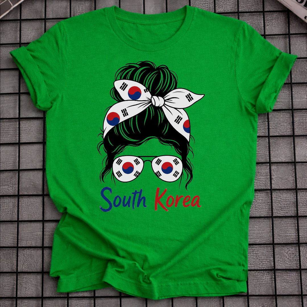 SOUTH KOREA HAIR BUN T-SHIRT
