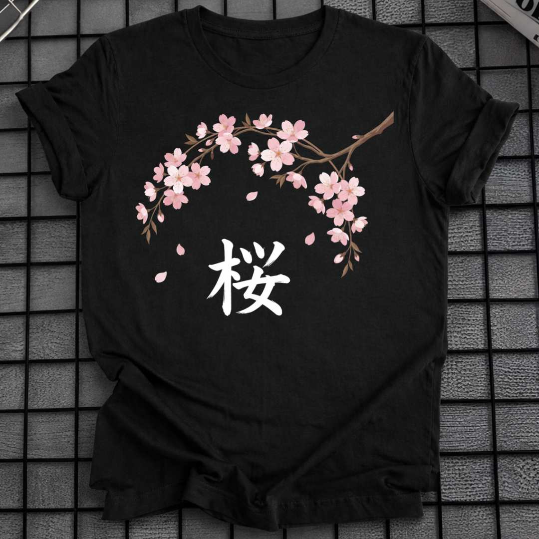 SAKURA KANJI KIRSCHBLÜTEN-T-SHIRT