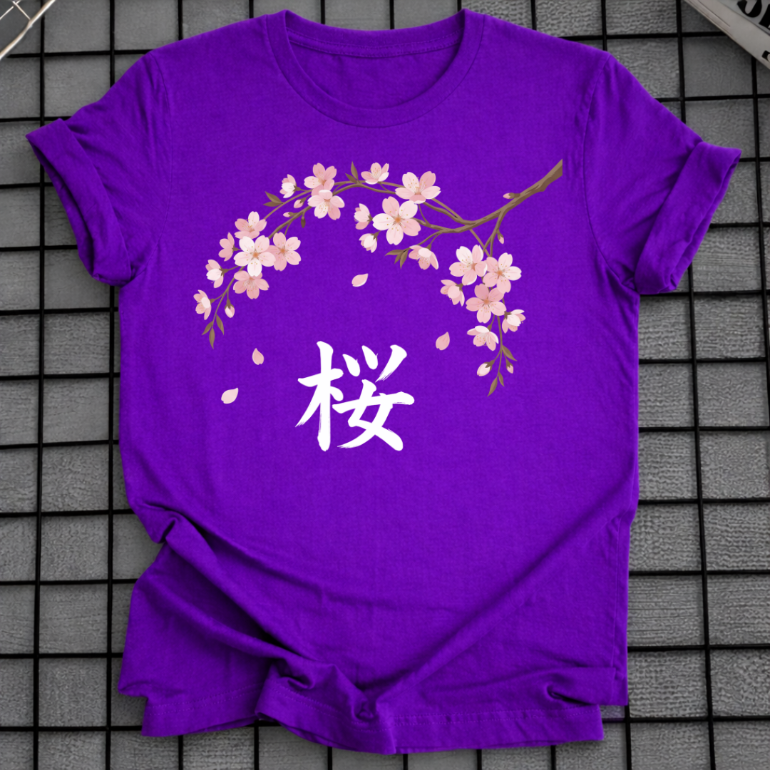 SAKURA KANJI KIRSCHBLÜTEN-T-SHIRT