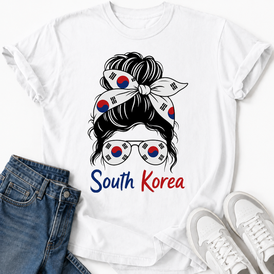 SOUTH KOREA HAIR BUN T-SHIRT