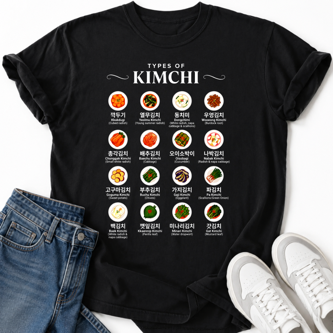 TYPES OF KIMCHI T-SHIRT