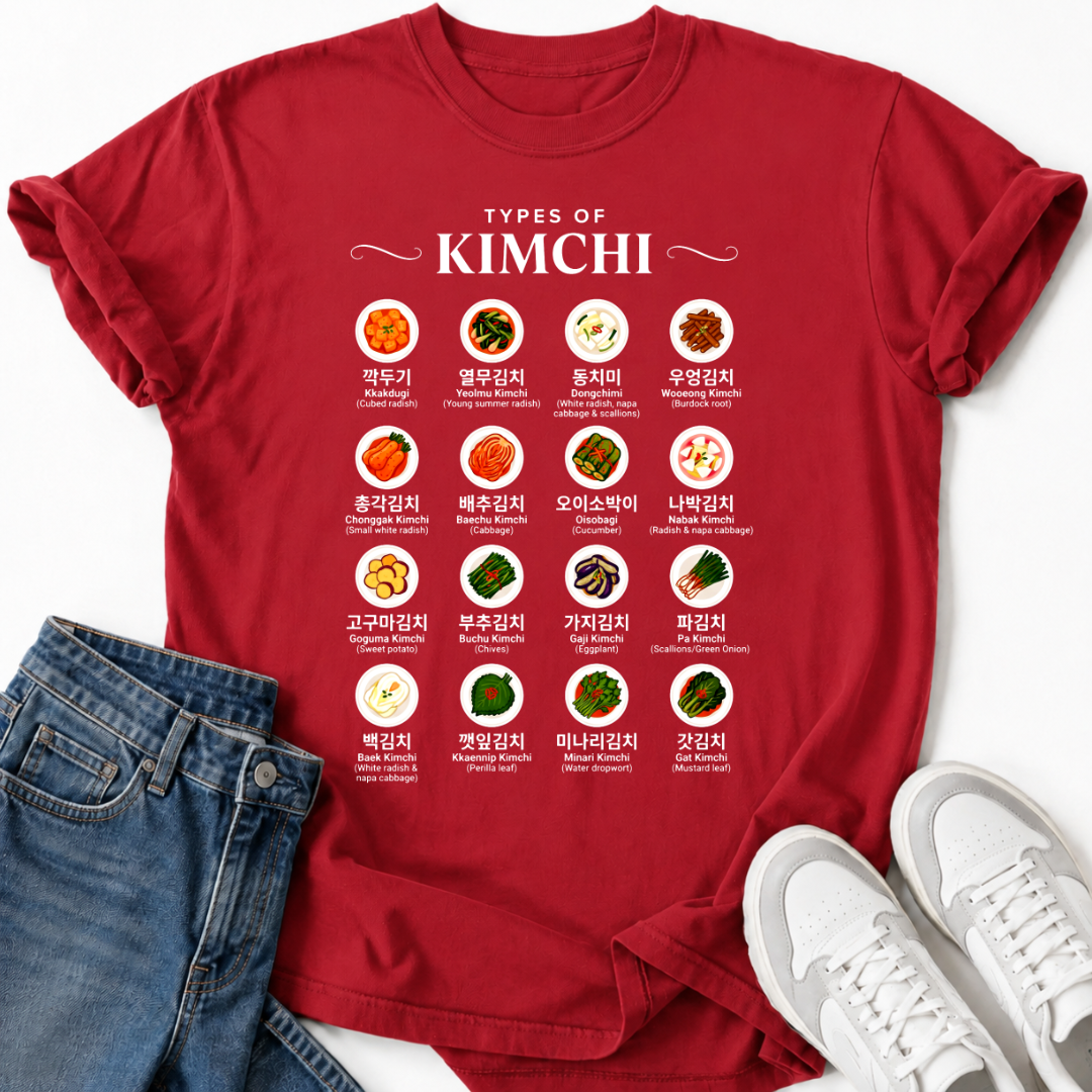 TYPES OF KIMCHI T-SHIRT