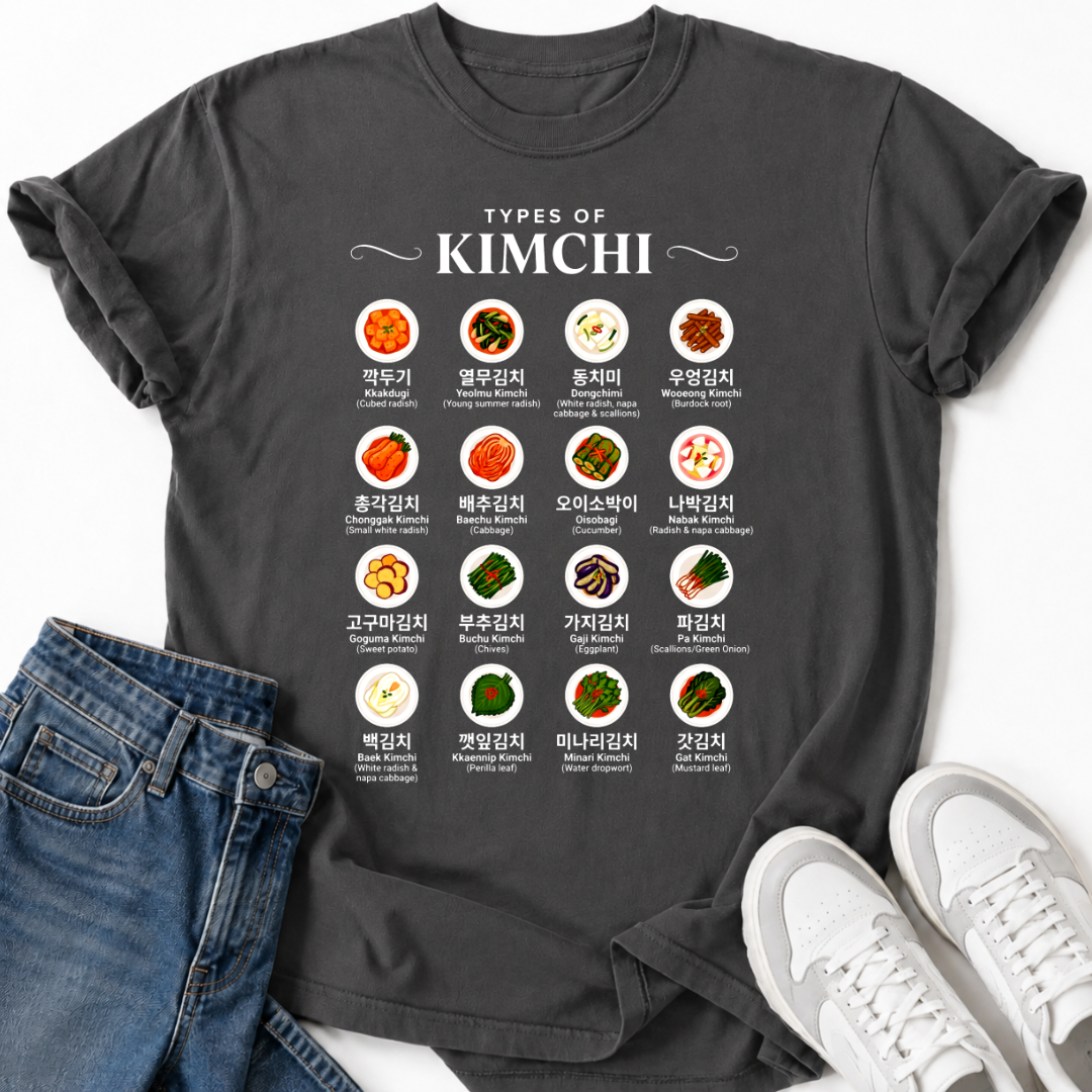 TYPES OF KIMCHI T-SHIRT