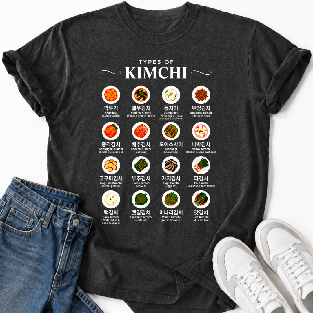 TYPES OF KIMCHI T-SHIRT