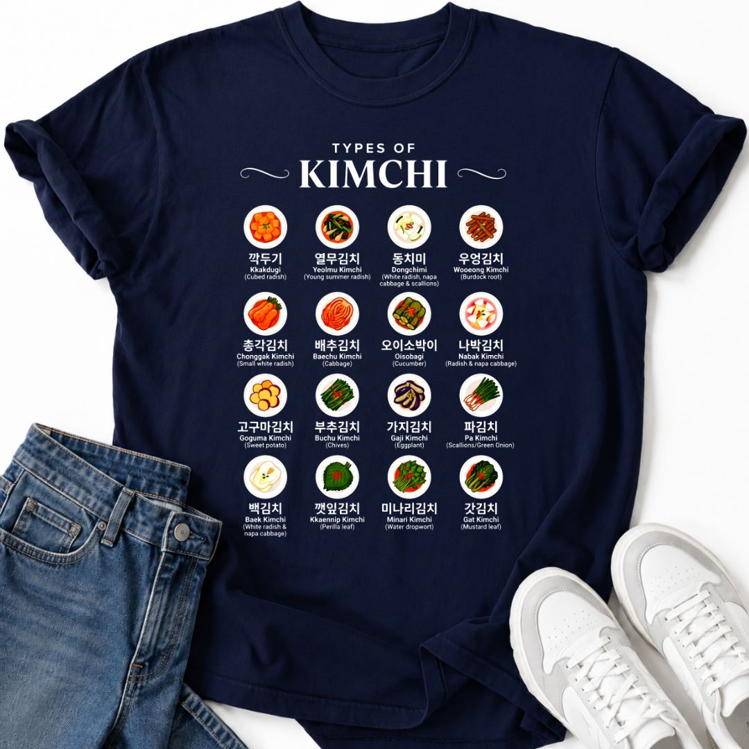 TYPES OF KIMCHI T-SHIRT