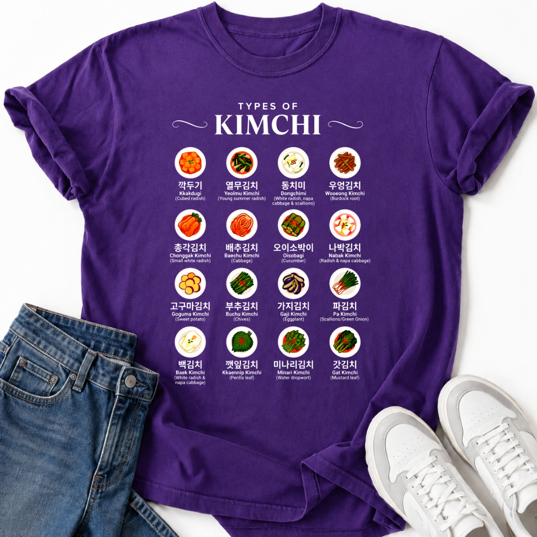 TYPES OF KIMCHI T-SHIRT