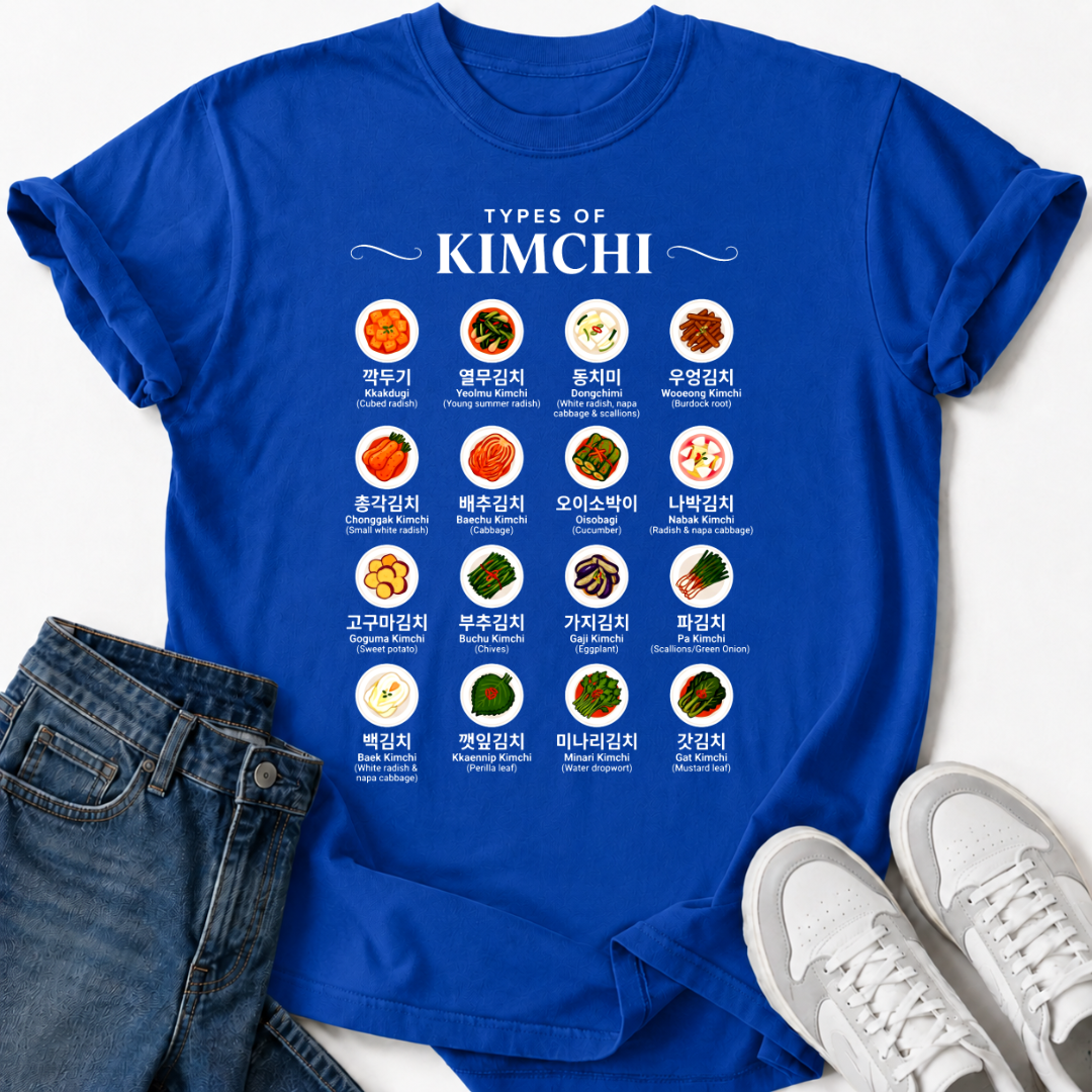 TYPES OF KIMCHI T-SHIRT