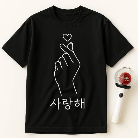 SARANGHAE FINGER HEART UNISEX T-SHIRT