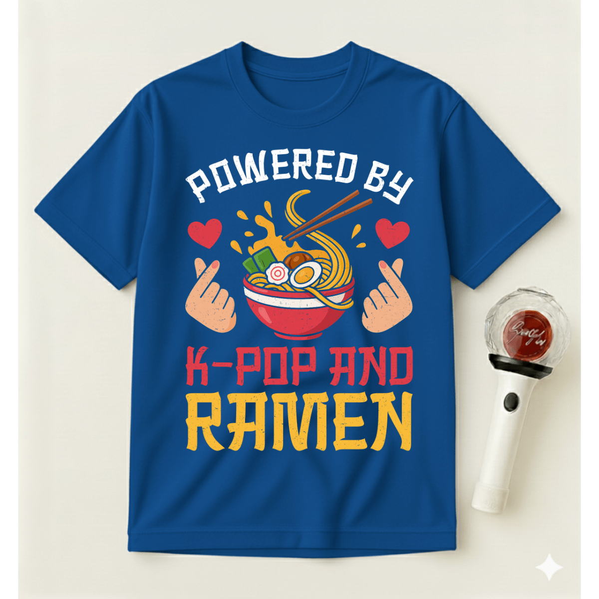 POWERED BY K-POP AND RAMEN T-SHIRT