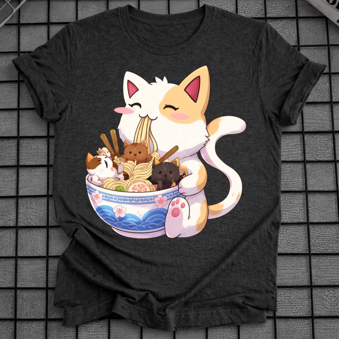 KATZEN-RAMEN-SCHALE T-SHIRT