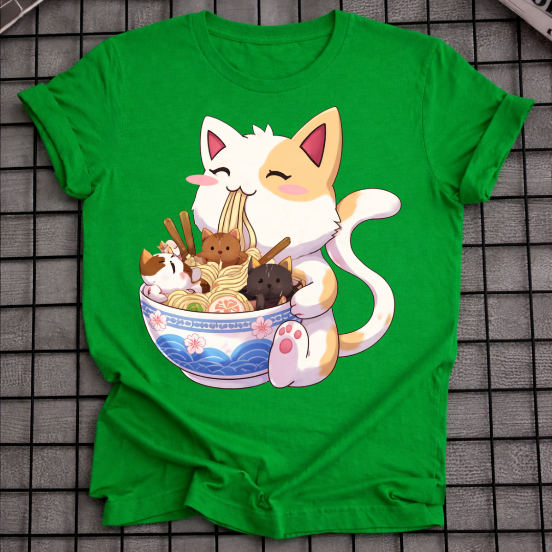 KATZEN-RAMEN-SCHALE T-SHIRT