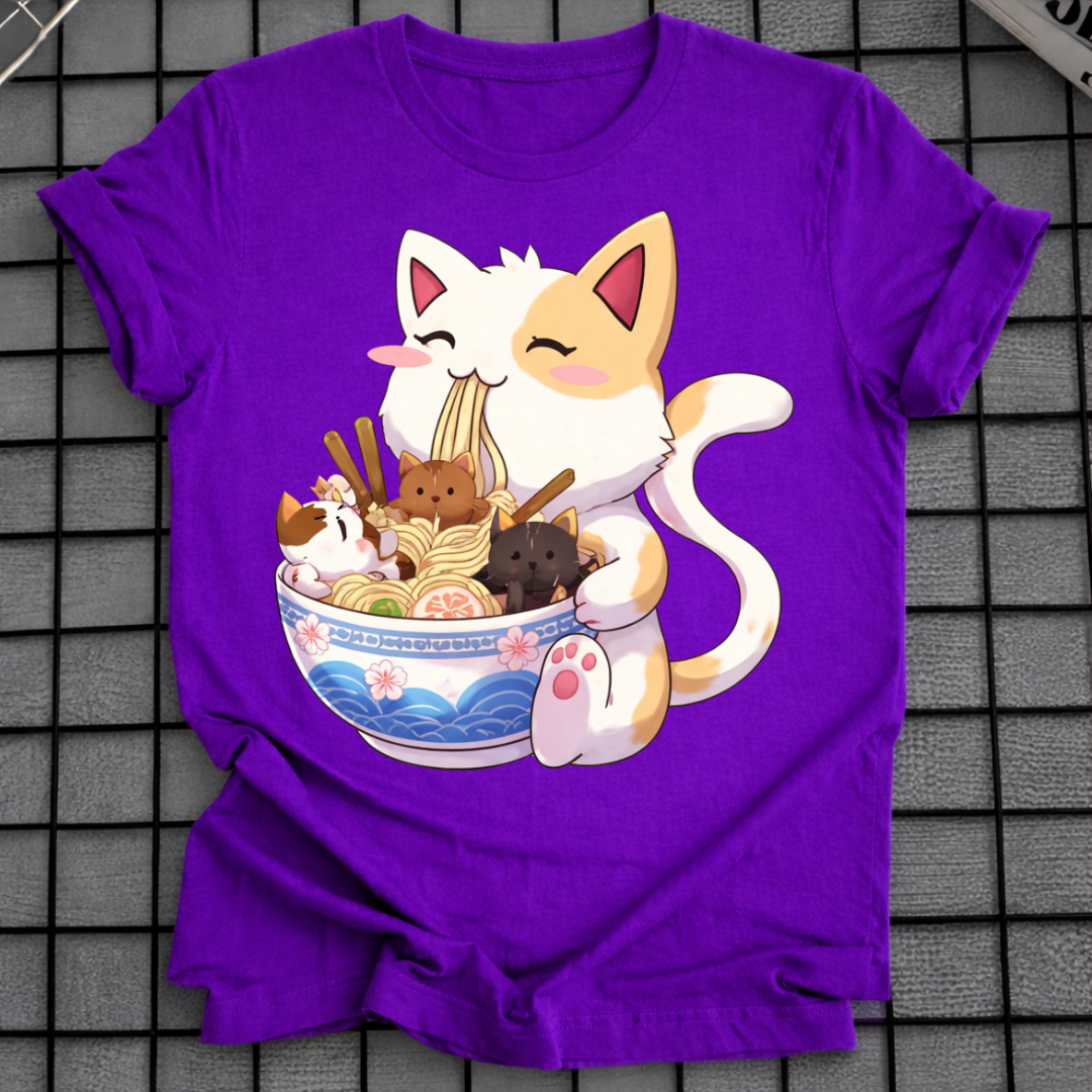 KATZEN-RAMEN-SCHALE T-SHIRT