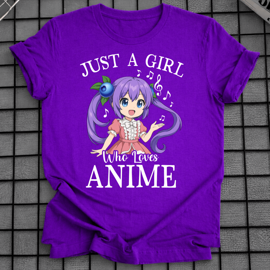 NUR EIN MÄDCHEN, DAS ANIME LIEBT T-SHIRT