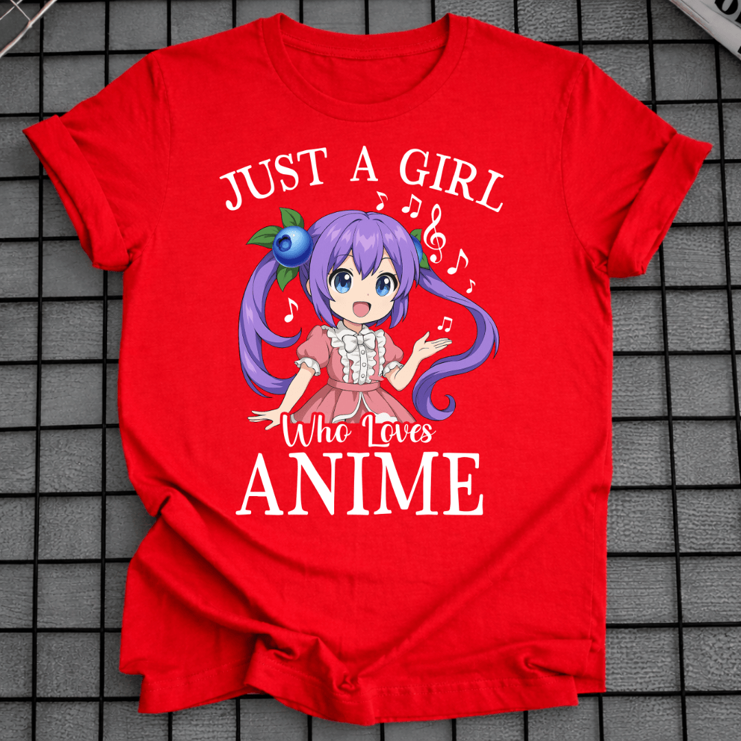 NUR EIN MÄDCHEN, DAS ANIME LIEBT T-SHIRT