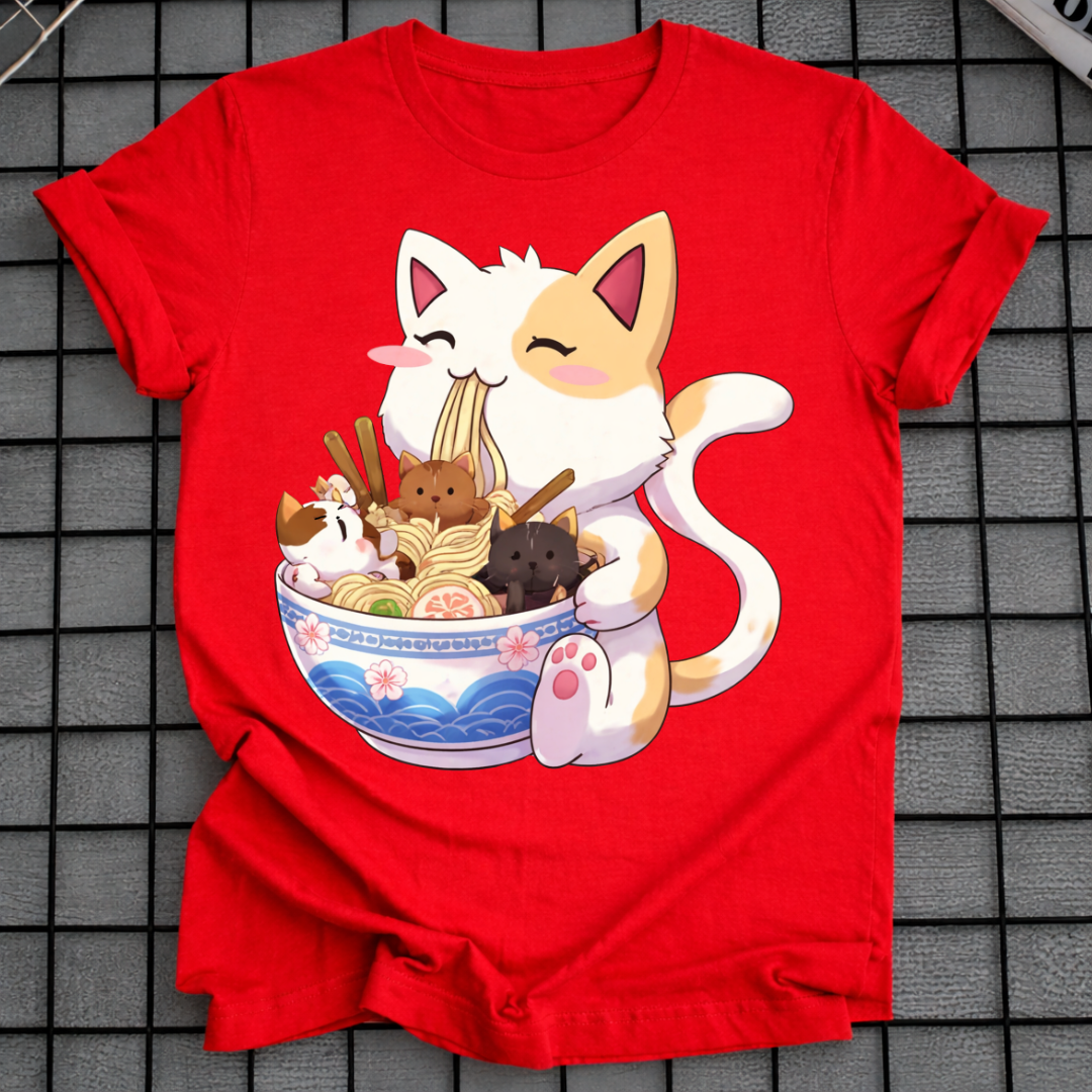 KATZEN-RAMEN-SCHALE T-SHIRT