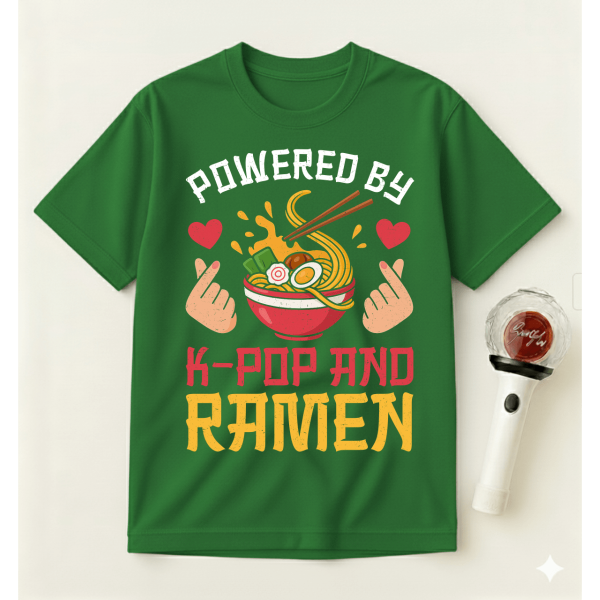 POWERED BY K-POP AND RAMEN T-SHIRT