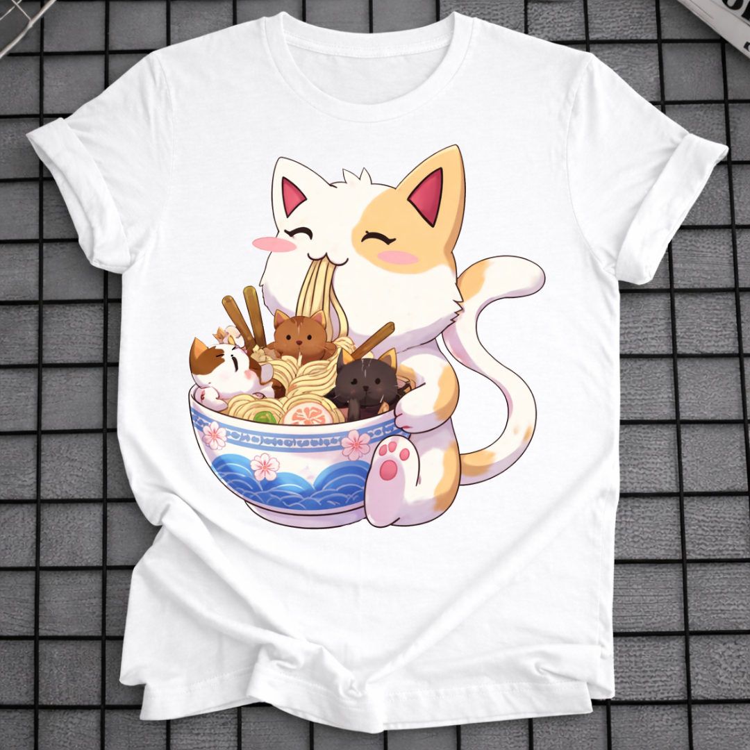 KATZEN-RAMEN-SCHALE T-SHIRT