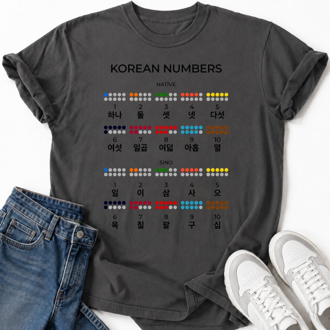 NATIVE KOREAN NUMBERS T-SHIRT