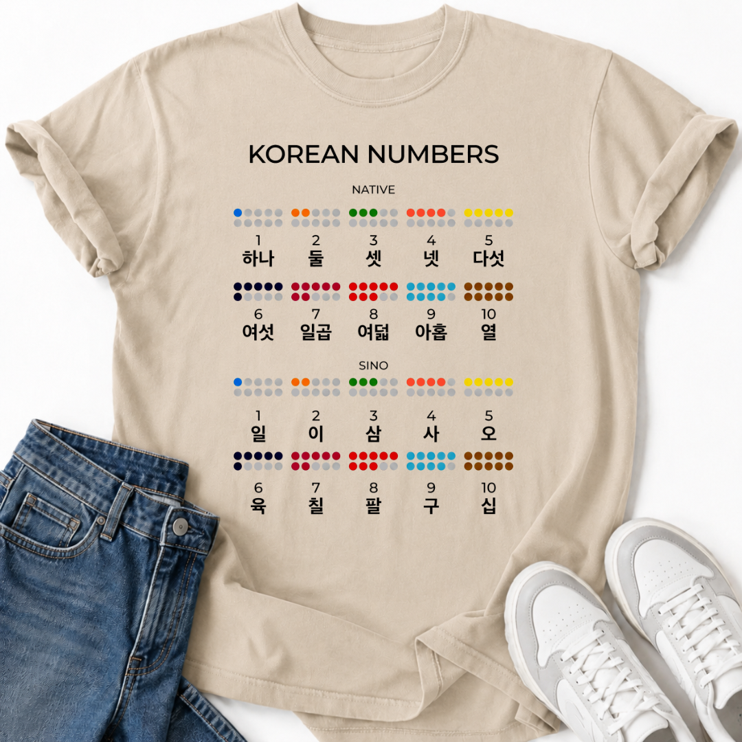NATIVE KOREAN NUMBERS T-SHIRT