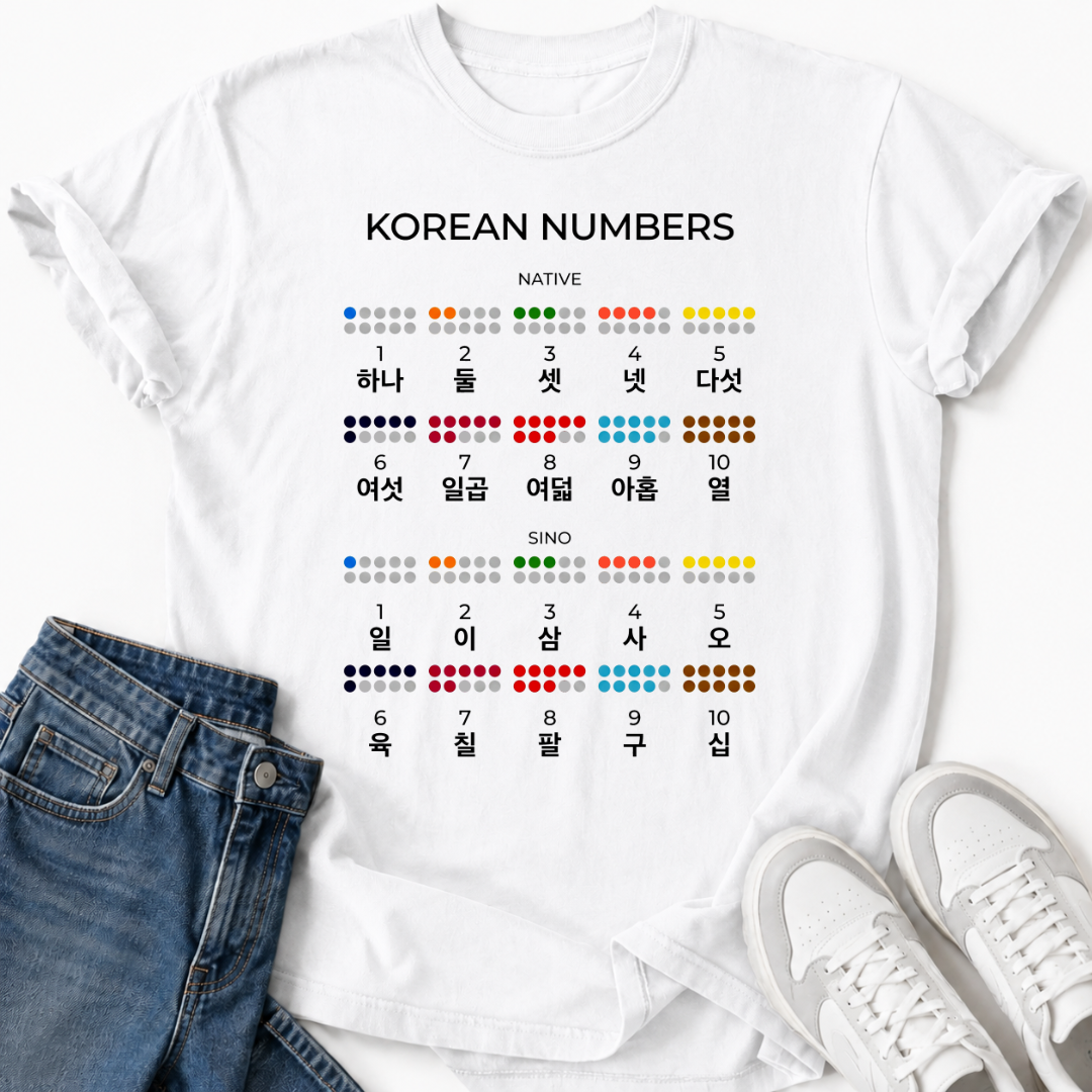 NATIVE KOREAN NUMBERS T-SHIRT