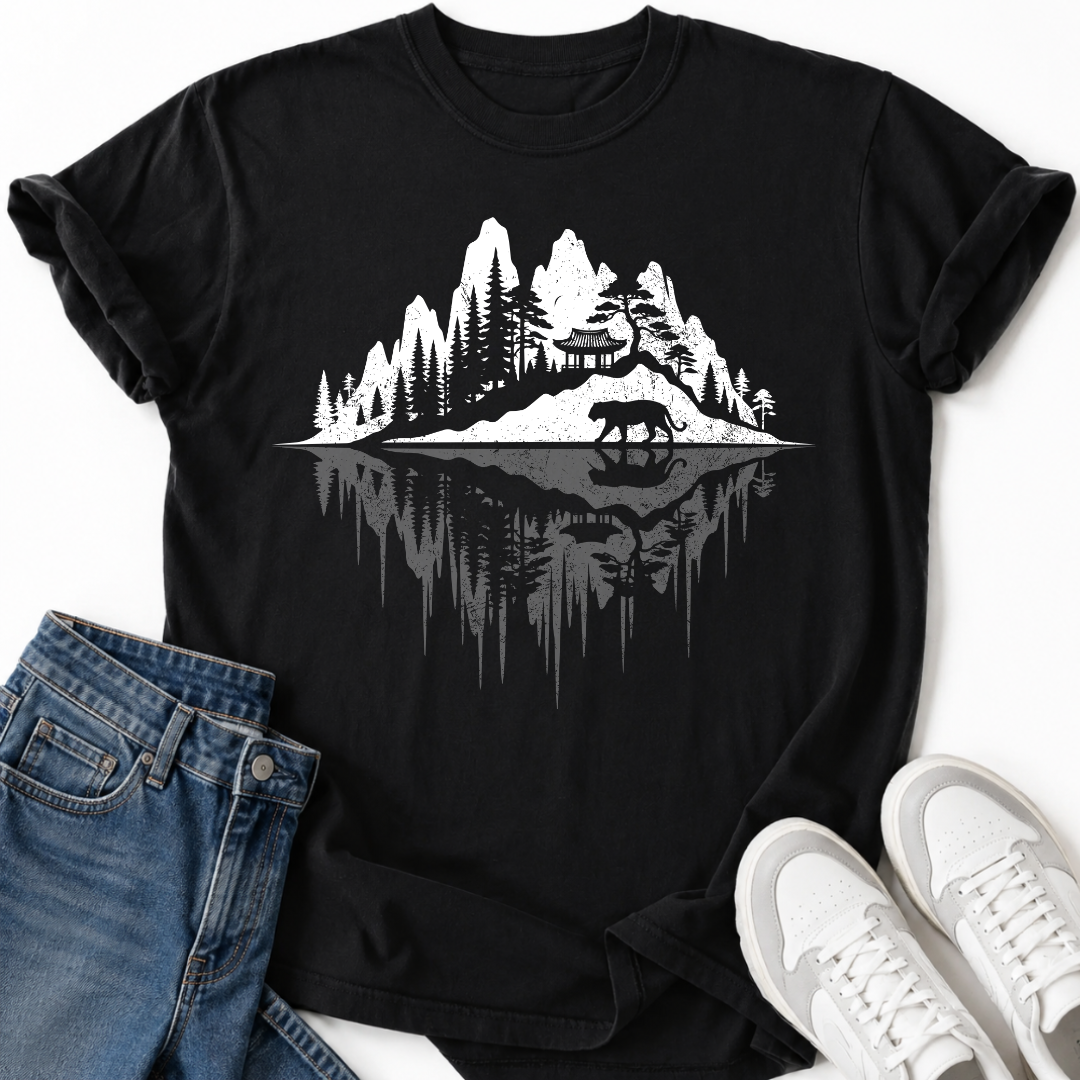 KOREAN TEMPLE REFLECTION T-SHIRT
