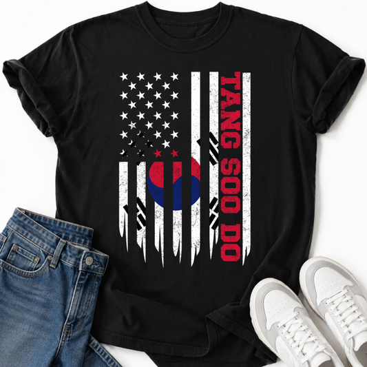 TANG SOO DO AMERICAN FLAG T-SHIRT