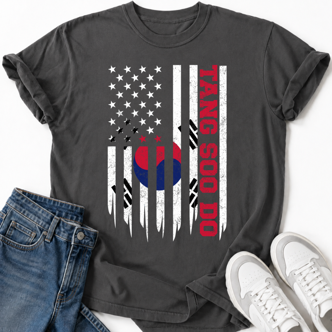 TANG SOO DO AMERICAN FLAG T-SHIRT