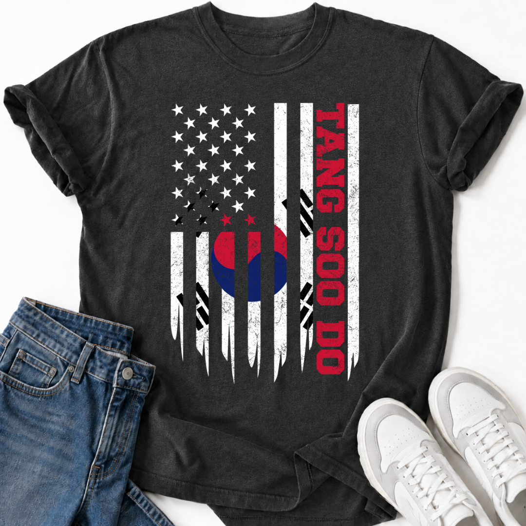 TANG SOO DO AMERICAN FLAG T-SHIRT
