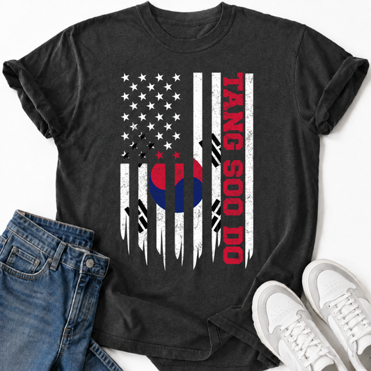 TANG SOO DO AMERICAN FLAG T-SHIRT