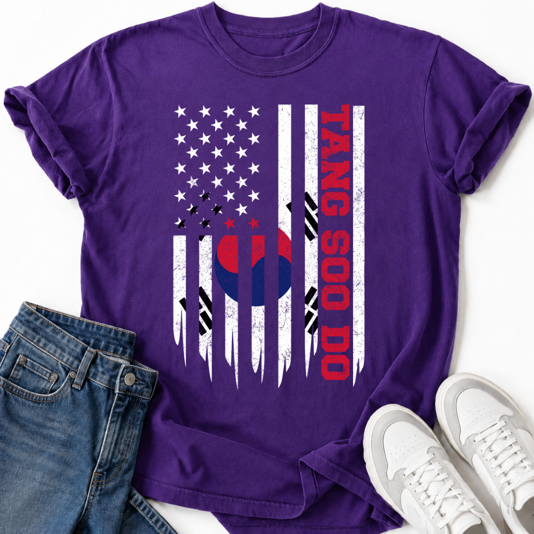 TANG SOO DO AMERICAN FLAG T-SHIRT