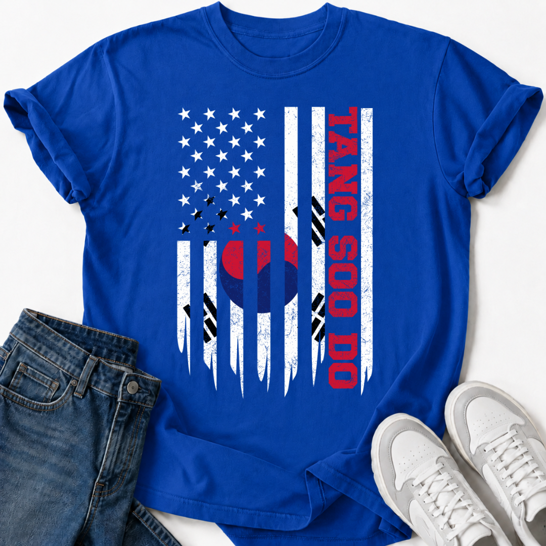 TANG SOO DO AMERICAN FLAG T-SHIRT