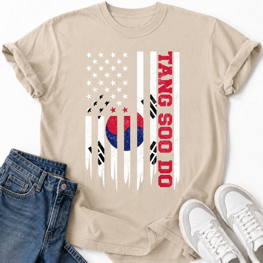 TANG SOO DO AMERICAN FLAG T-SHIRT