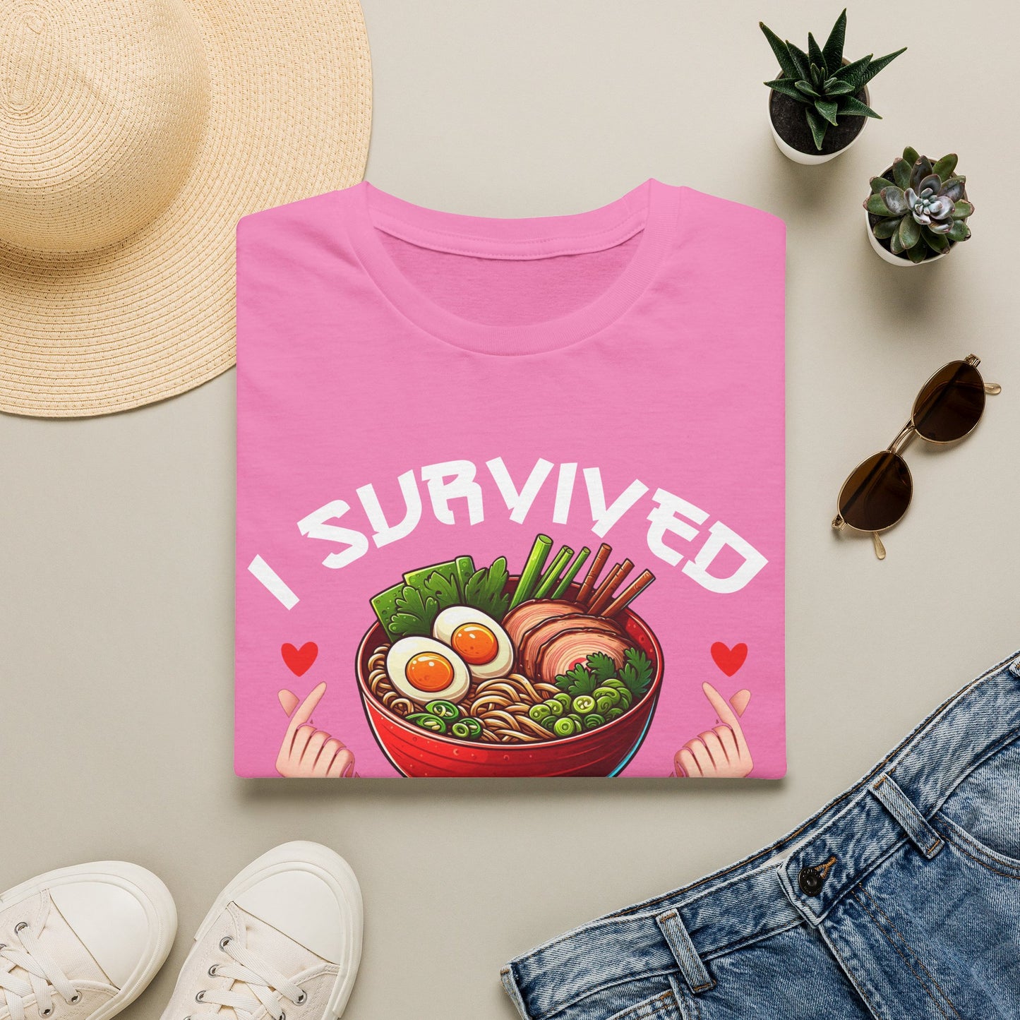 I Survived K-Pop and Ramen Unisex Softstyle T-Shirt