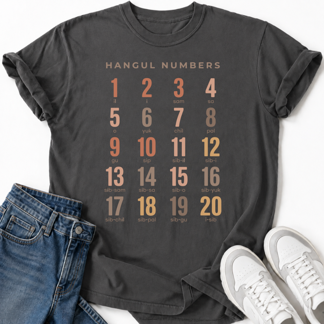 KOREAN NUMBER CHART T-SHIRT