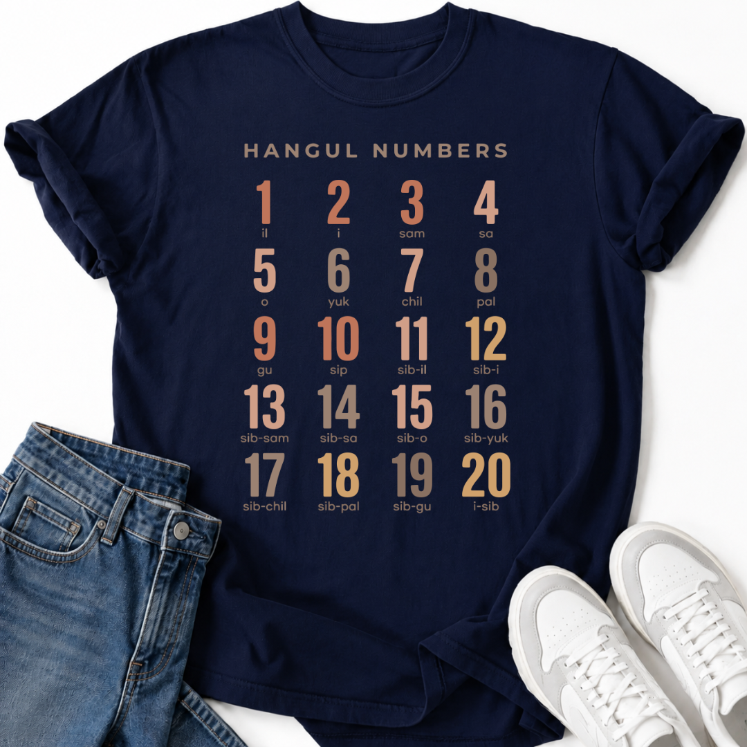 KOREAN NUMBER CHART T-SHIRT