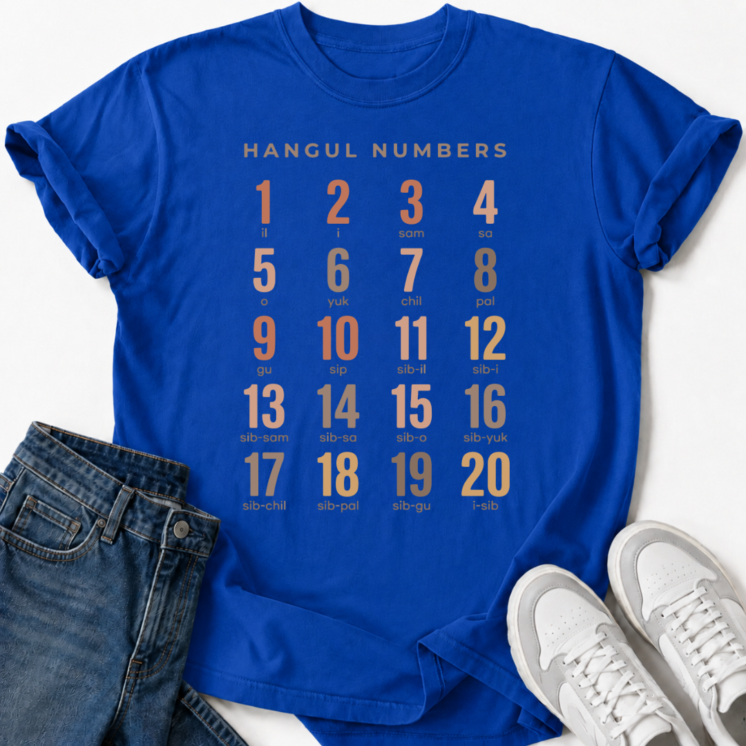 KOREAN NUMBER CHART T-SHIRT