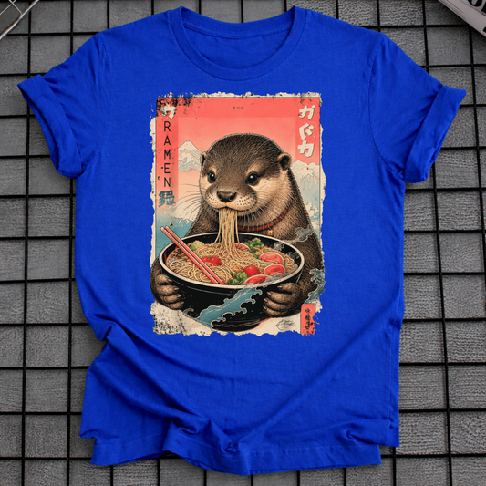 JAPANESE OTTER EATING NOODLE T-SHIRT