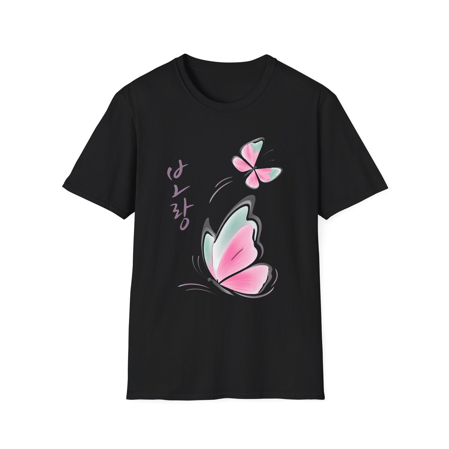KOREAN SCRIPT BUTTERFLY T-SHIRT