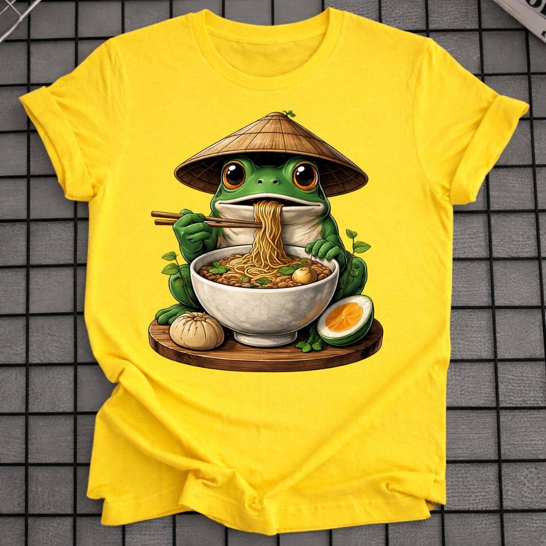 Frosch isst Nudeln T-Shirt