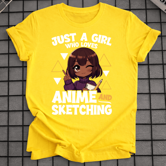 ANIME AND SKETCHING T-SHIRT