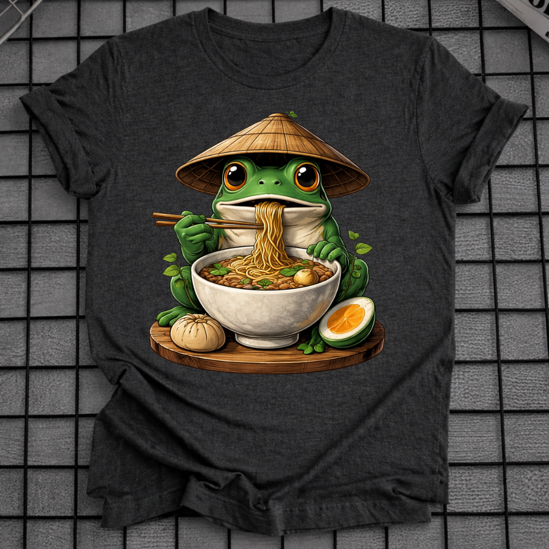 Frosch isst Nudeln T-Shirt