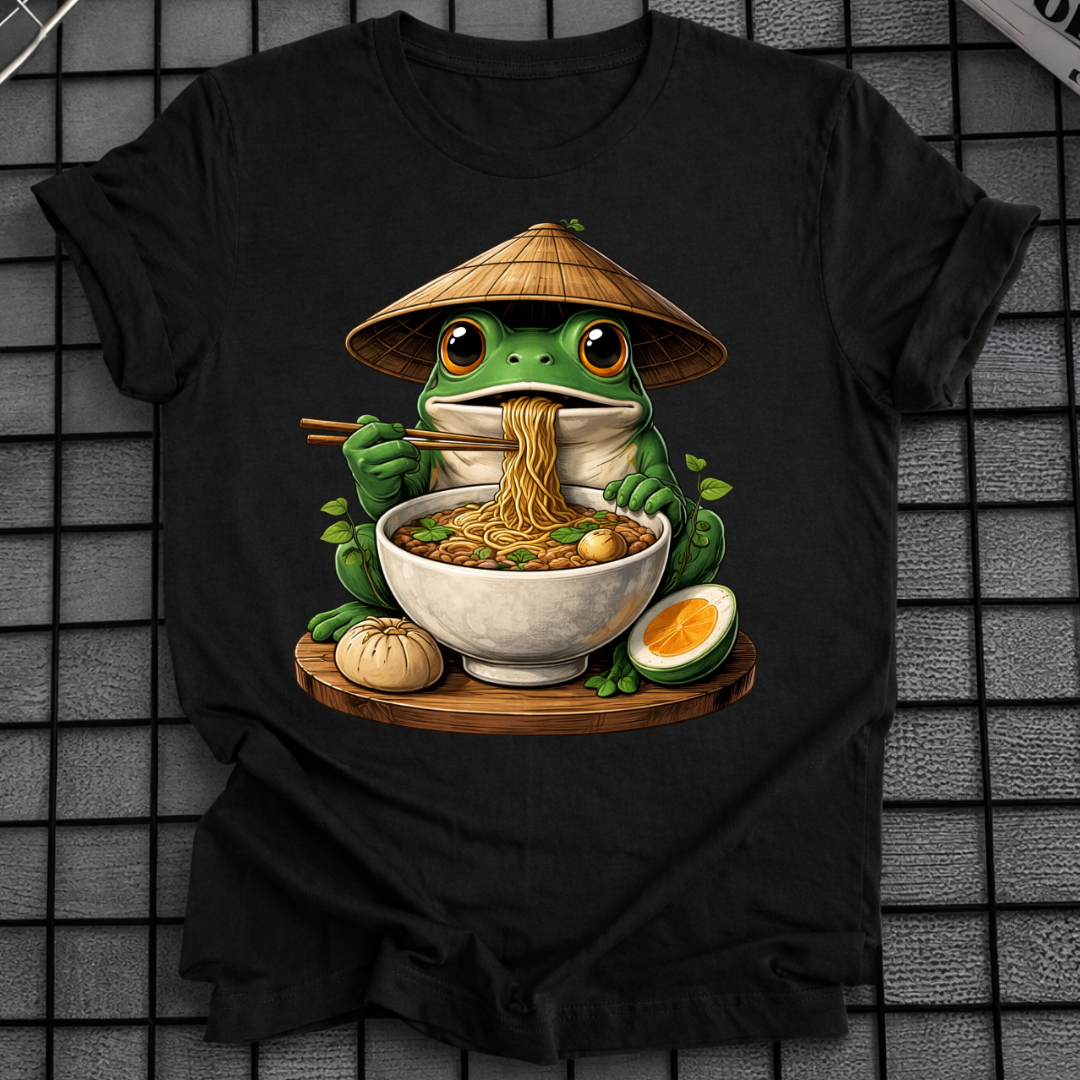 Frosch isst Nudeln T-Shirt
