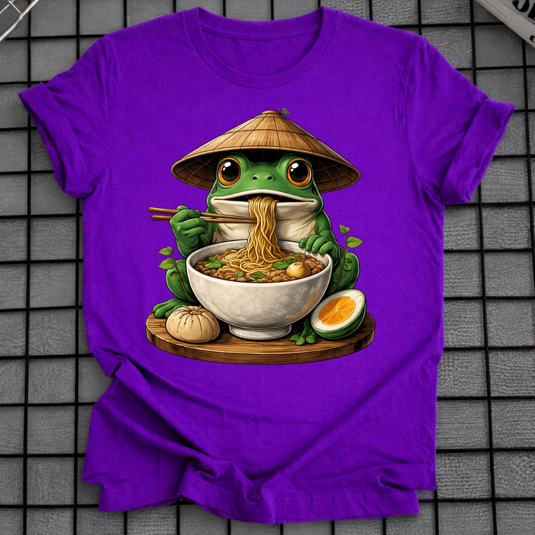 Frosch isst Nudeln T-Shirt