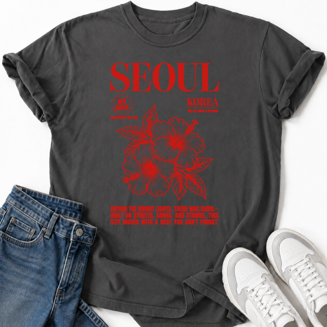 SEOUL KOREA HIBISCUS T-SHIRT