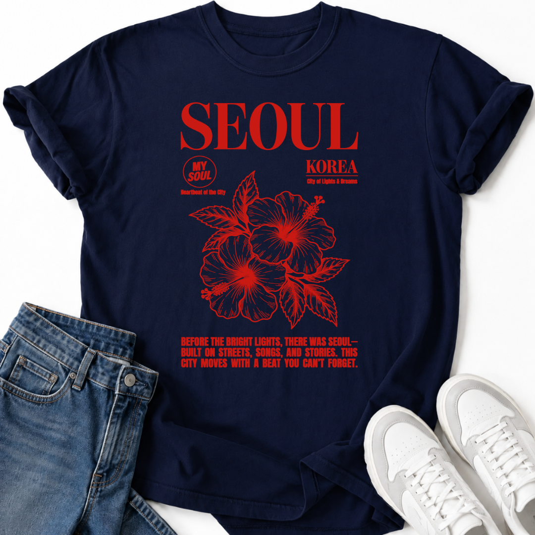 SEOUL KOREA HIBISCUS T-SHIRT