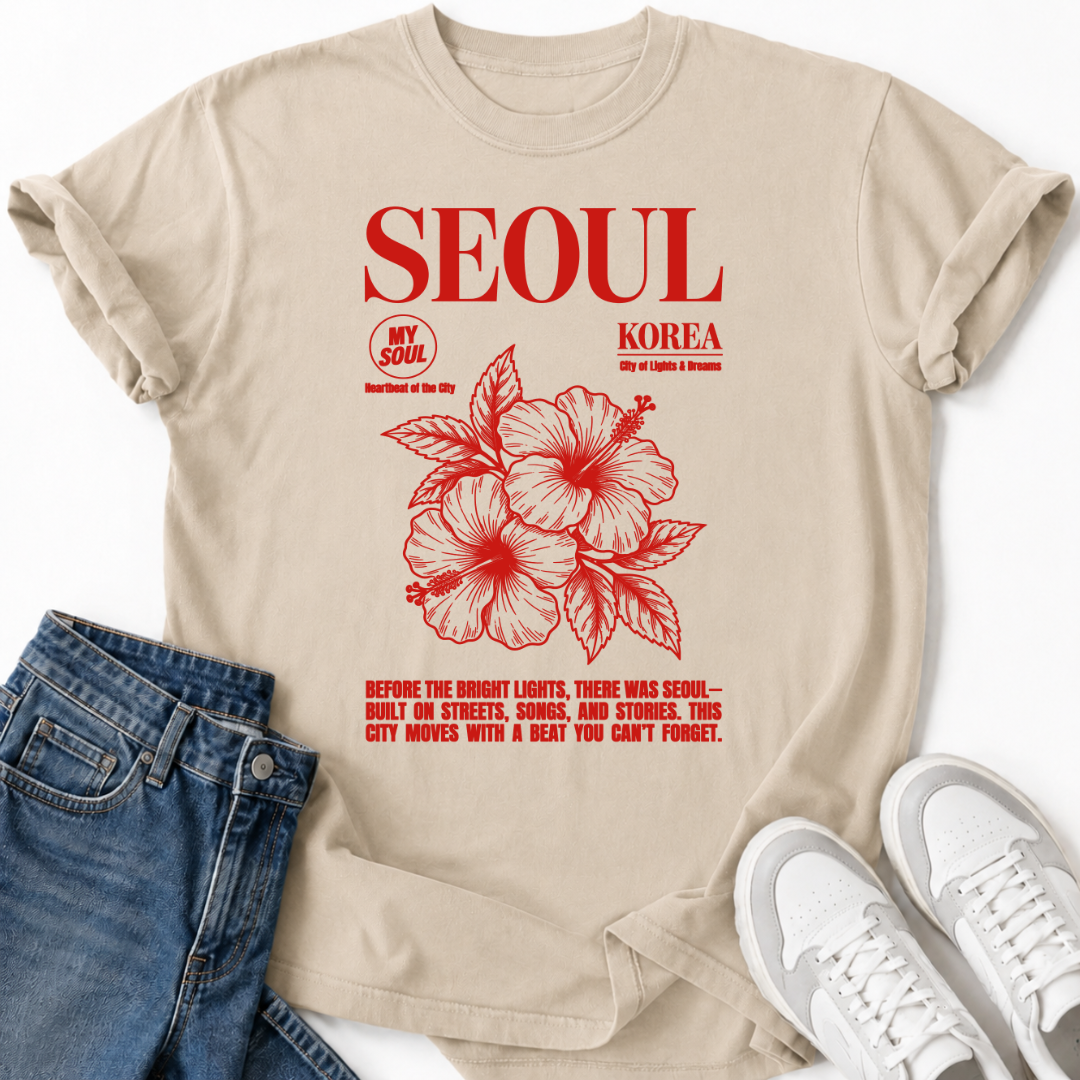 SEOUL KOREA HIBISCUS T-SHIRT
